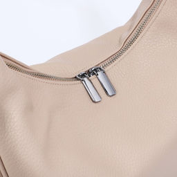 Сумка-мешок на молнии, наружный карман, длинный ремень, цвет бежевый - Simaland фото 4