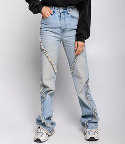 Джинсы #БШ2125, голубой