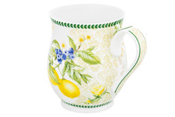 Кружка 350 мл 11,5*8,2*10 см Лимоны бочонок, NEW BONE CHINA - Elan gallery фото 4