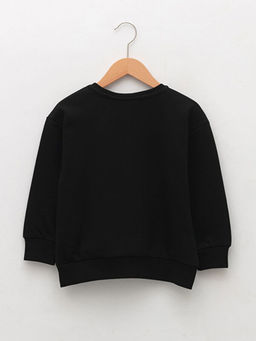 Bisiklet Yaka Minnie ve Mickey Mouse Bask?l? Y?lba?? Temal? Uzun Kollu K?z ?ocuk Sweatshirt - Waikiki фото 2