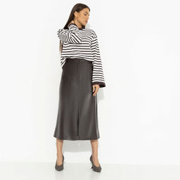 Юбка с разрезом, Откровенно шикарная (коричневый) - Charutti фото 4