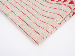 23С189-ШР+К/к. 50*85 Полотенце "Валентинка-2" цв. 100 рис. 106 серый с красным