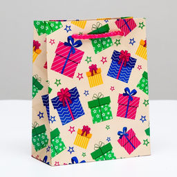 Цена за 12 шт. Пакет подарочный Твой день, 12 х 15 х 5,5 см