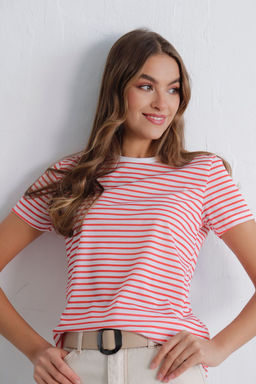11066 Футболка базовая в полоску
