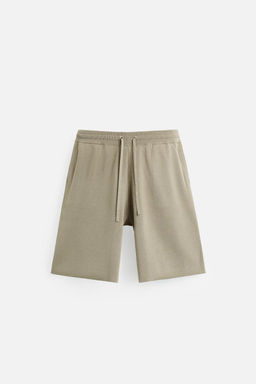 RELAXED FIT KNITTED BERMUDA SHORTS - Zara фото 7