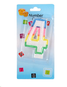 Свеча Цифра / KL-1 Четверка /уп 12/900/ 724930