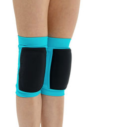 Наколенники для гимнастики и танцев Grace Dance, с уплотнителем, р. L, цвет чёрный/голубой  фото 2