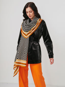 Большой, мягкий, тонкий и очень нежный двусторонний палантин с рисунком - Tantino фото 6