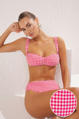 TRENDYOLMILLA Potikare Desenli Bralette Dokulu Regular Pretty Bikini Tak?m? TBESS25BT00036  фото 19