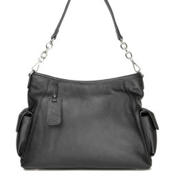 SJ7651 black, Женская кожаная сумка, Barcelo Biagi