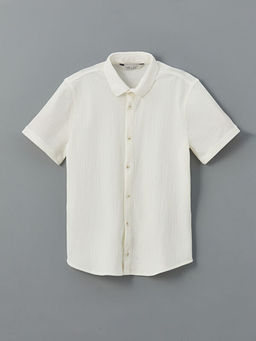 K?sa Kollu Dokulu Erkek ?ocuk G?mlek