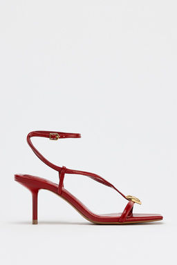 HEELED SANDALS WITH METAL DETAIL - Zara фото 2