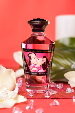 Масло массажное для тела Shunga Малиновое чувство (Raspberry Feeling), разогревающее, 100 мл