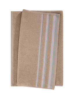 Набор махровых полотенец 50x90 бежевый махровая ткань - Lucky фото 3