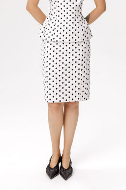 Юбка Pirs 6644 горохи на белом фоне