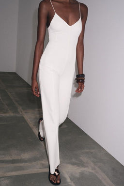 INTERLOCK WIDE-LEG JUMPSUIT - Zara фото 4