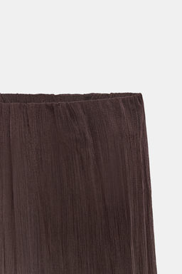 FALDA MIDI VOLANTES ENCAJE / Marr?n - Zara фото 8