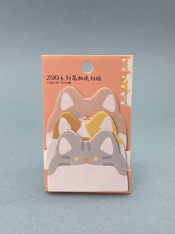 Блок стикер для записей Cat ears, red