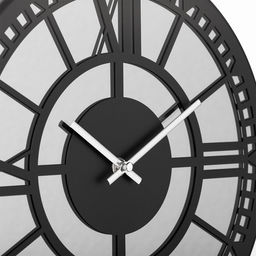 Часы настенные, интерьерные, бесшумные, d-32 см, металл с зеркалом