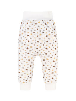 Ползункиштанишки короткие молочные принт бежевые звезды