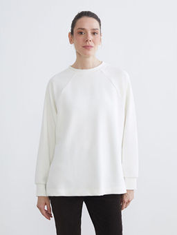 Bisiklet Yaka Oversize Kad?n Sweatshirt Tunik