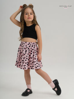 Костюм Мальвина КТ черный-нежный леопард