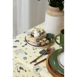 Скатерть пасхальная, Доляна Сhicken farm 180х144 см, 100% хлопок, 164 г/м2  фото 4
