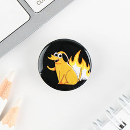 Цена за 10 шт. Значок металлический, закатной Треш персонажи, 25 мм, МИКС