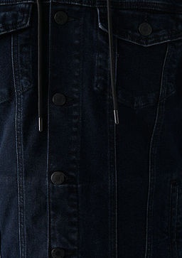 Brandon 90lar Koyu Murekkep Mavi Jean Ceket  фото 6