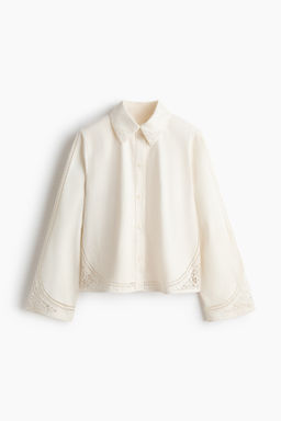 Chaqueta de algod?n con bordado ingl?s