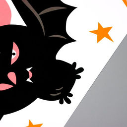 Наклейка пластик интерьерная цветная "Летучие мыши" 40х60 см