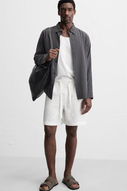100% LINEN BERMUDA SHORTS - Zara фото 14