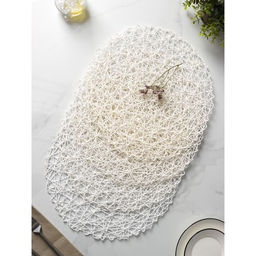 Набор салфеток сервировочных на стол Доляна Одуванчик, 4 шт, d=38 см, цвет белый