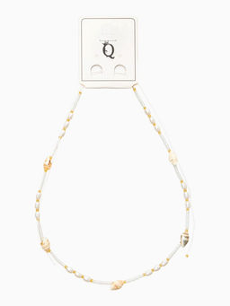 Чокер "Морской мир" ракушка, жемчуг, цвет белый в золоте