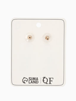 Серьги со стразами «Клео» классика, цвет изумрудный в золоте