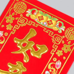 Цена за 20 шт. Панно на дверь флок, бумага «Жуйи благоприятный», настенный декор, 12×29 см