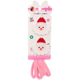 Цена за 4 шт. Аксессуары для волос детские 6шт "БИСКВИТ", Дед Мороз,14*6см