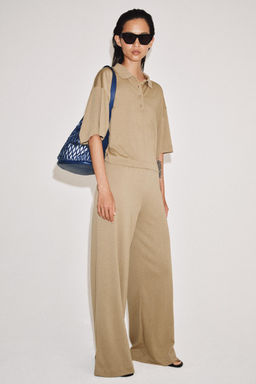 PANTAL?N RECTO FLUIDO / Beige - Zara фото 4