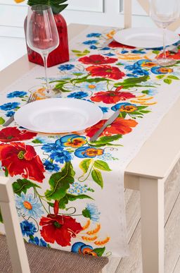 Дорожка на стол из рогожки 50x140 Happy Fox Home  фото 20