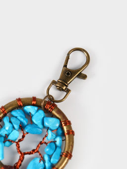 Брелок ловец снов «Великое древо», 19 см, голубой