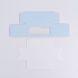 Цена за 5 шт. Коробка для макарун, кондитерская упаковка, «Голубая», 5.5 х 12 х 5.5 см