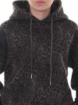 870-8 DK. GRAY/LEOPARD Костюм спортивный зимний женский (95% хлопок, 5% полиэстер)