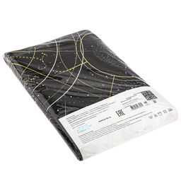 Пододеяльник Евростандарт на пуговицах Созвездие, черный 220х215см, бязь Комфорт 121г/м2, хлопок 100%, упаковка классическая ПВХ 28х41см, Домашняя мода (Россия)  фото 3