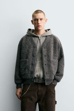 TEXTURED CARDIGAN WITH POCKETS - Zara фото 2