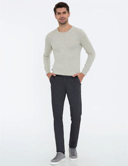Kum Melanj Slim Fit Bisiklet Yaka Basic Triko Kazak - Pierre cardin фото 5