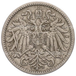 Монета 10 геллеров 1895 года Австрия