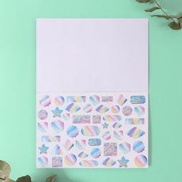 Наклейки в книжке «Космография», 3 фона, голография, 20.7×14.2 см