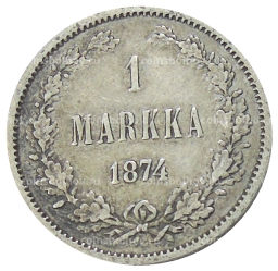 1 марка 1874 года Русская Финляндия