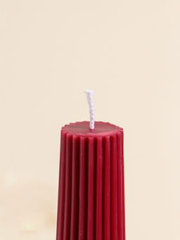 Набор свечей, 3.5х23 см, 2 шт "Башня" кармин 4х9,5х25 см