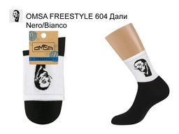 Носки OMSA FREESTYLE 604 - Дали Nero/Bianco  фото 3